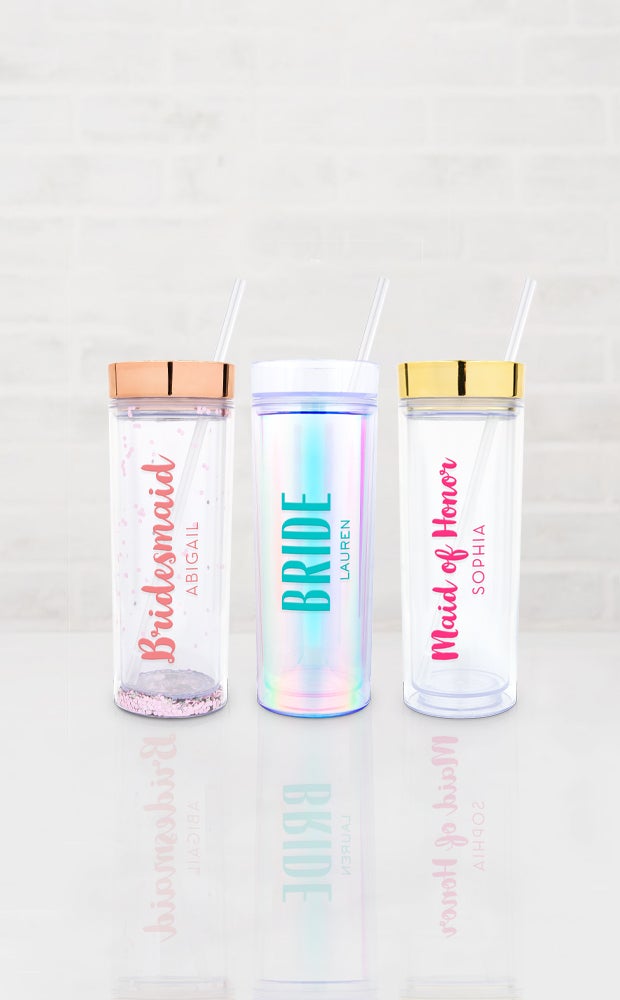 Category Slider - Personalized Plastic Tumblers With Straw