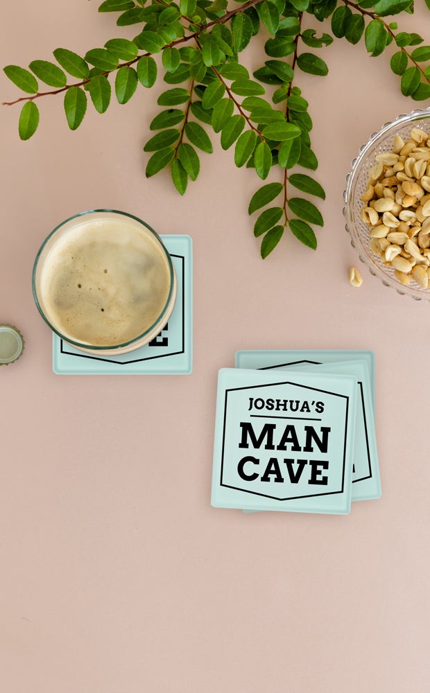 Category Slider - Printed Glass Drink Coasters - For Him