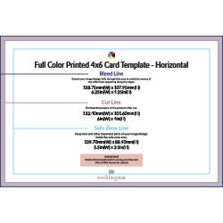 6x4 Horizontal Full Color Printed Card Template