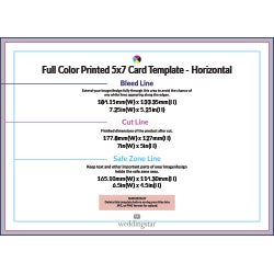 7x5 Horizontal Full Color Printed Card Template